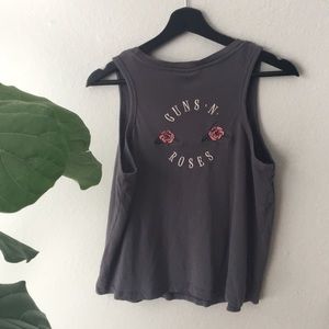 GUNS N’ ROSES distressed embroidered tank top